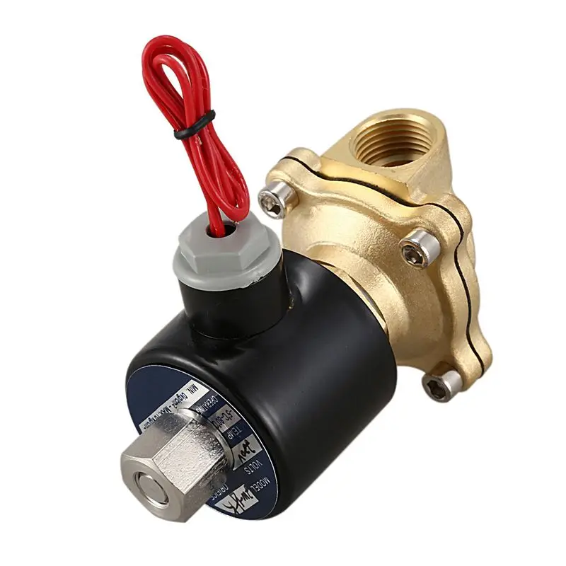 AT19-2X 1/2Inch DN15 Normally Open N/O Brass Electric Solenoid Valve 220V Pneumatic Valve For Water Oil Gas