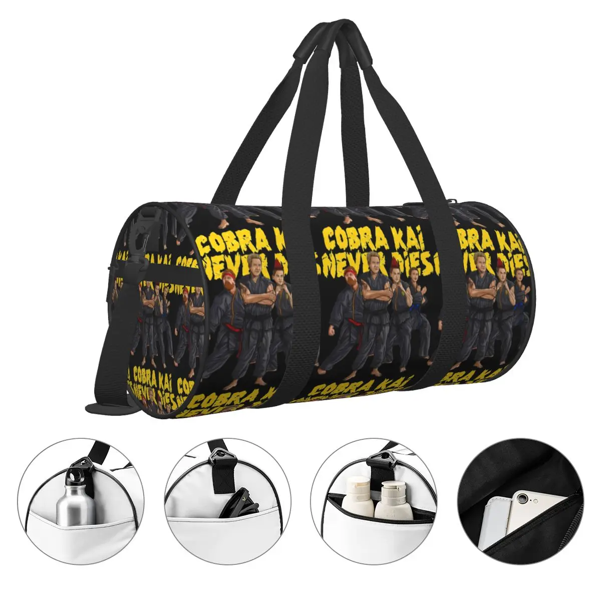 Cobra-bolsa de viaje de Taekwondo Kai para hombre, bolso deportivo grande, portátil, personalizado, para gimnasio, natación, novedad