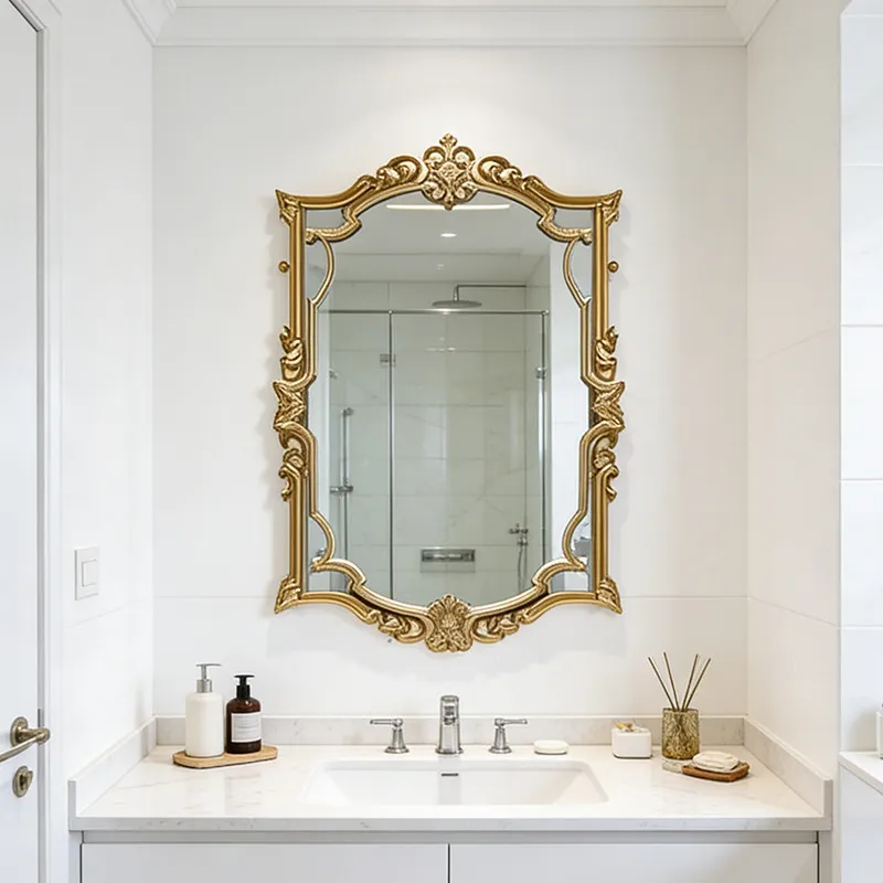 Big Funky Mirror Hanging Luxury Items Bathroom Bedroom Girls Men Xenomorph Modern Mirror Living Room Espelhos Home Products