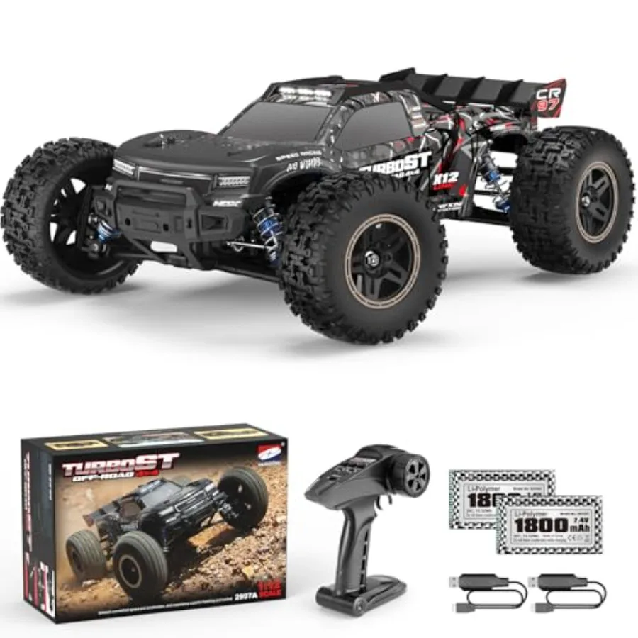 

2997A Brushless RC Cars 1/12 Scale 4WD Remote Control Truck with Independent ESC Fast RC Cars 45 MPH Max Speed RTR Of