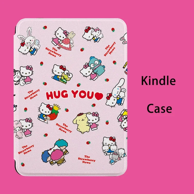 Sanrio, Hello Kitty для Kindle 10-го поколения Paperwhite 5 4 3 2 1 6 дюймов, мягкий силиконовый чехол-подставка, чехол-книжка с функцией