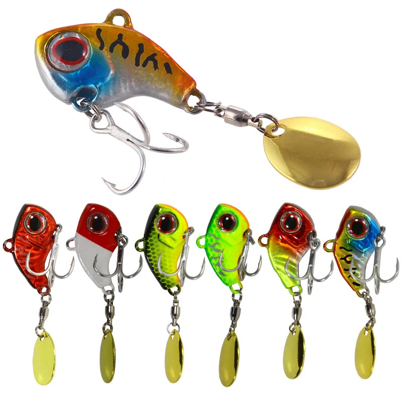 

Fishing Lures Wobble Rotating Metal Vib Vibration Bait Winter Fishing 9g13g16g22g Artificial Hard Baits Spinner Spoon Lure Pesca