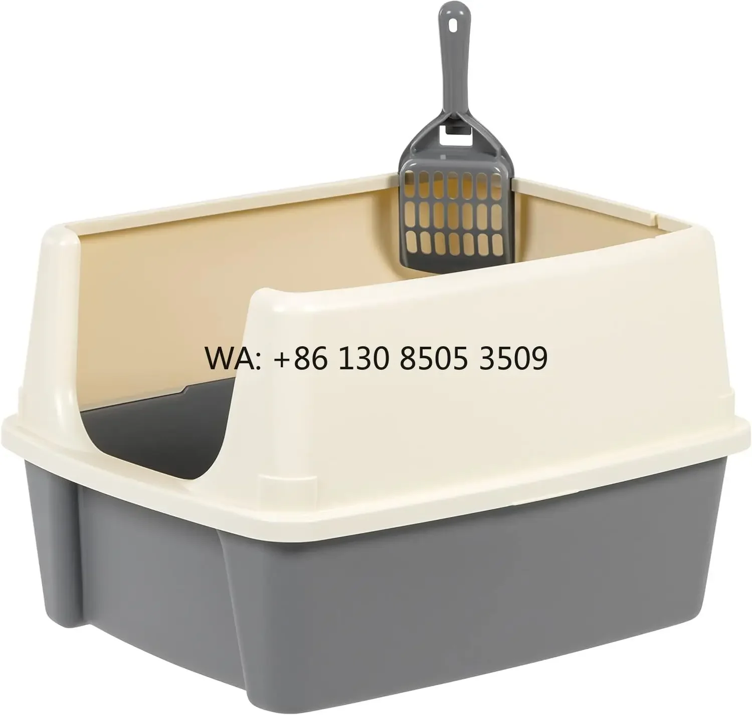 

Wholesale Long-lasting BPA Free & Recyclable Plastic Cat Box Large Capacity Kitty Box for Pet Cats