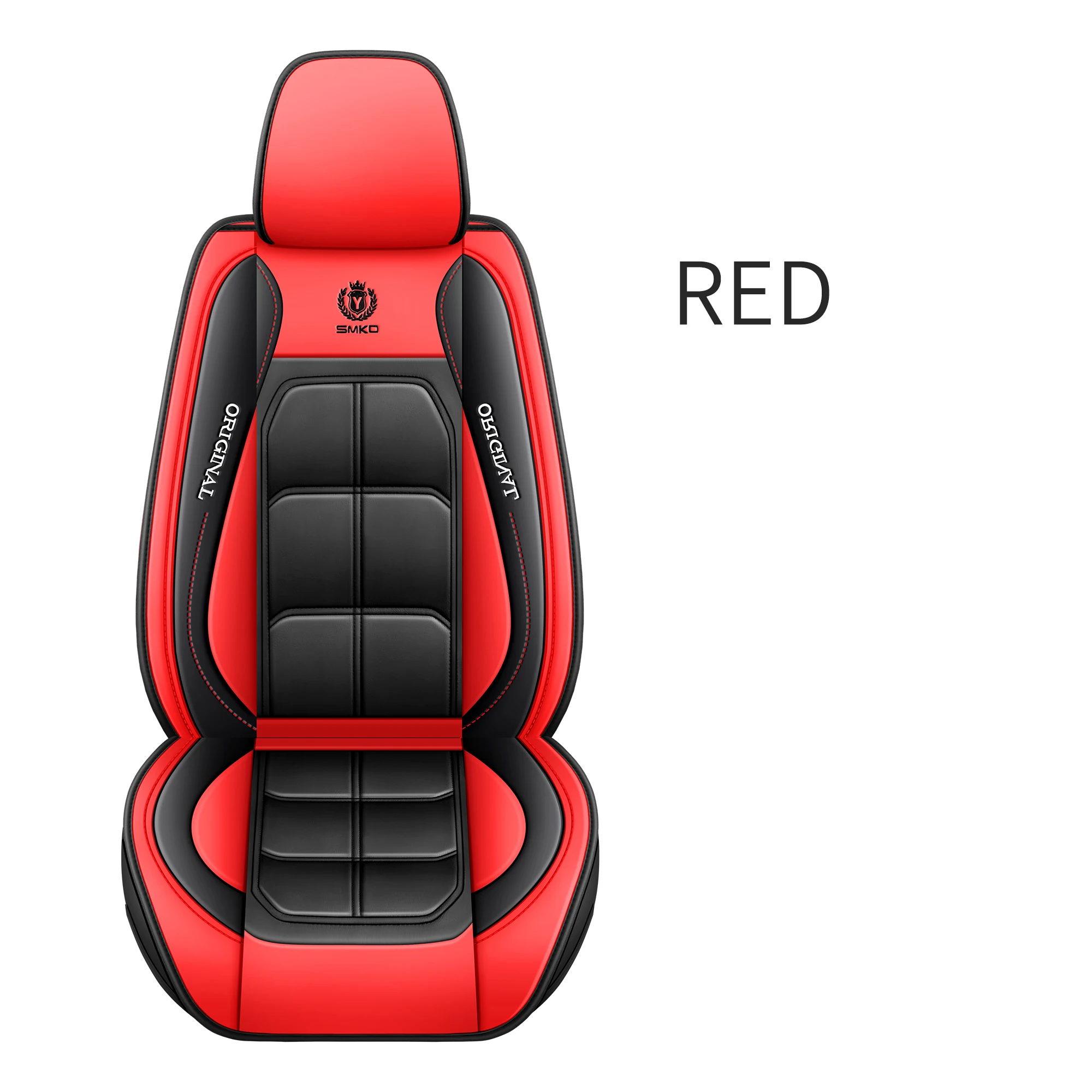 1pc Premium PU-leer Universele pasvorm Autostoelhoes All-Season Protector Mat met zacht kussen Volledig pakket stoelhoes