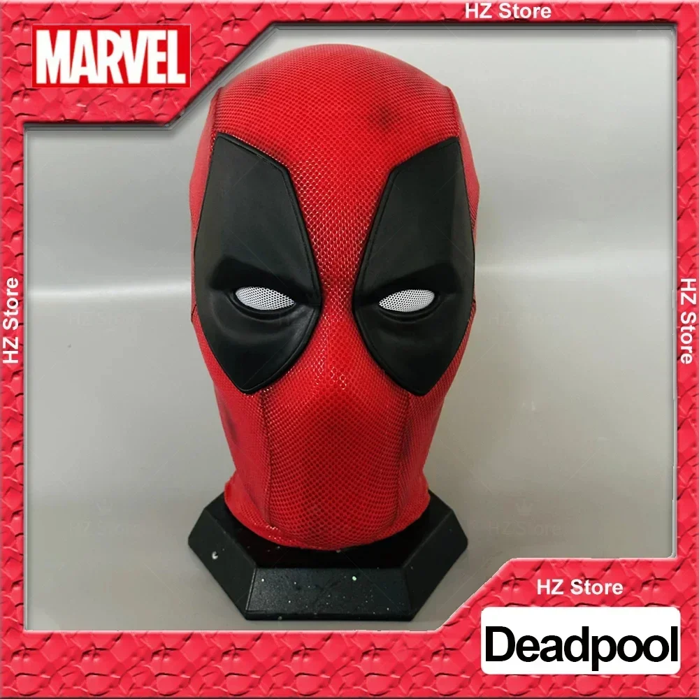 

Marvel Deadpool 3 Mask Deadpool & Wolverine Halloween Cosplay Damaged Helmet with Faceshell & Magnetic Lenses Peripheral Props