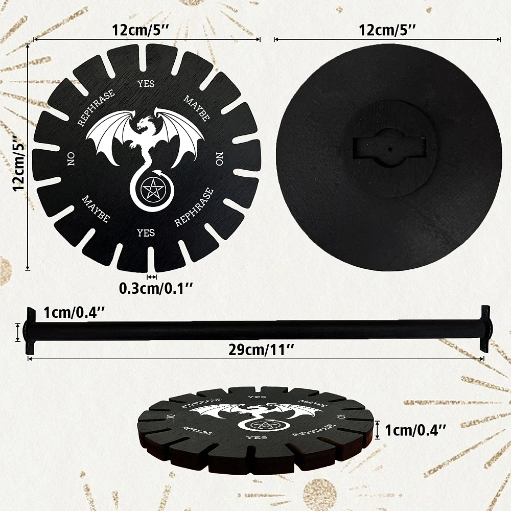 Pendulum Holder Shelf Wooden Pendulum Wheel Display Rack Black Display Shelf for Pendulum Display Gift Organizer Dragon Pattern