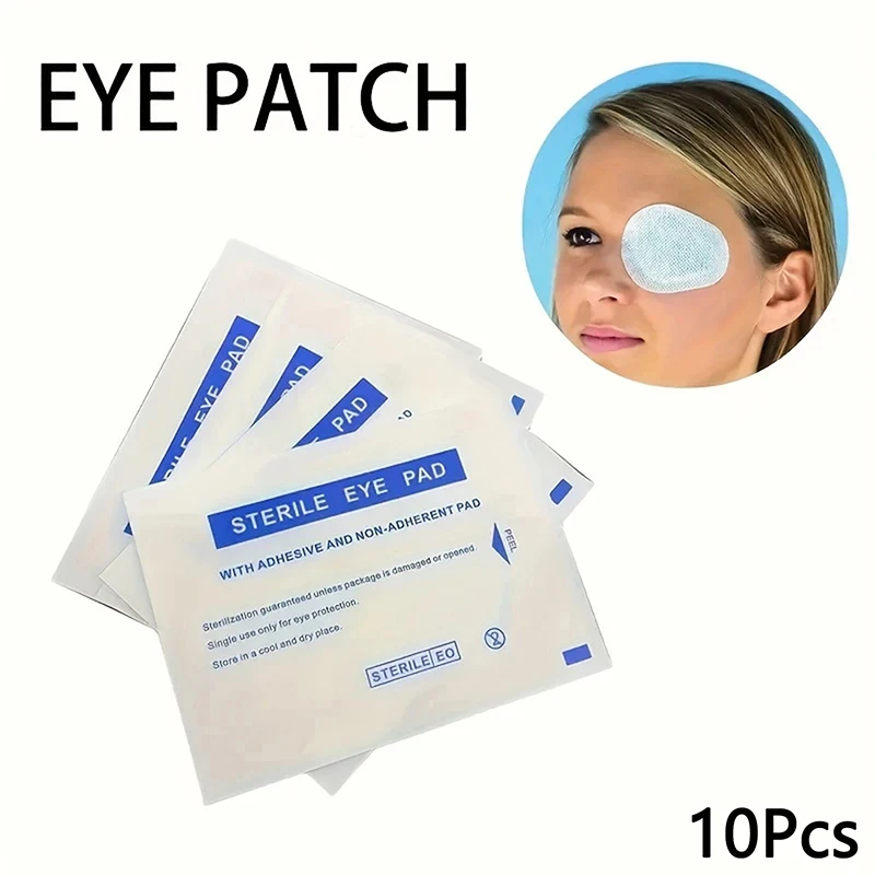 10Pcs  Eye Patches Postoperative Sterile Adhesive Light Blocking Eye Pad Eyesight Protection Amblyopia Correction Patches