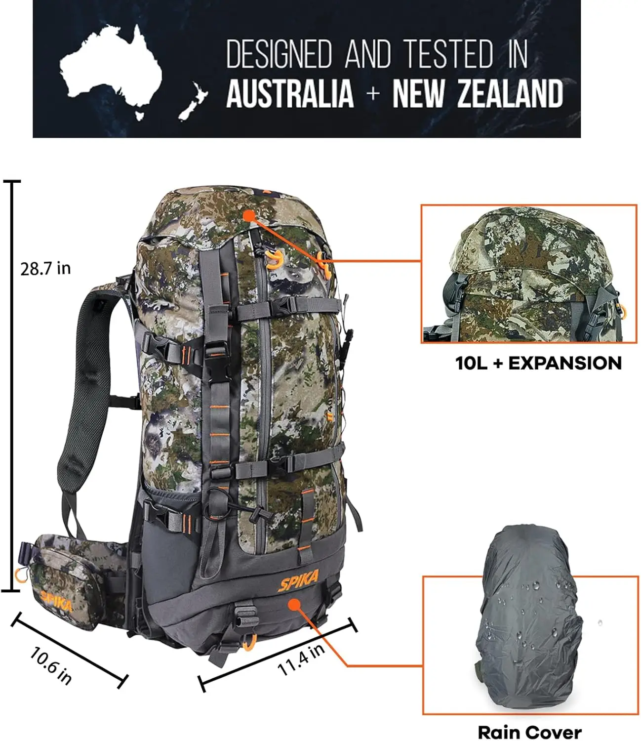 for Men,Internal Frame Hunting Pack with Rifle Holder,40L/80L + Extendable Capacity for Bow Rifle Gun