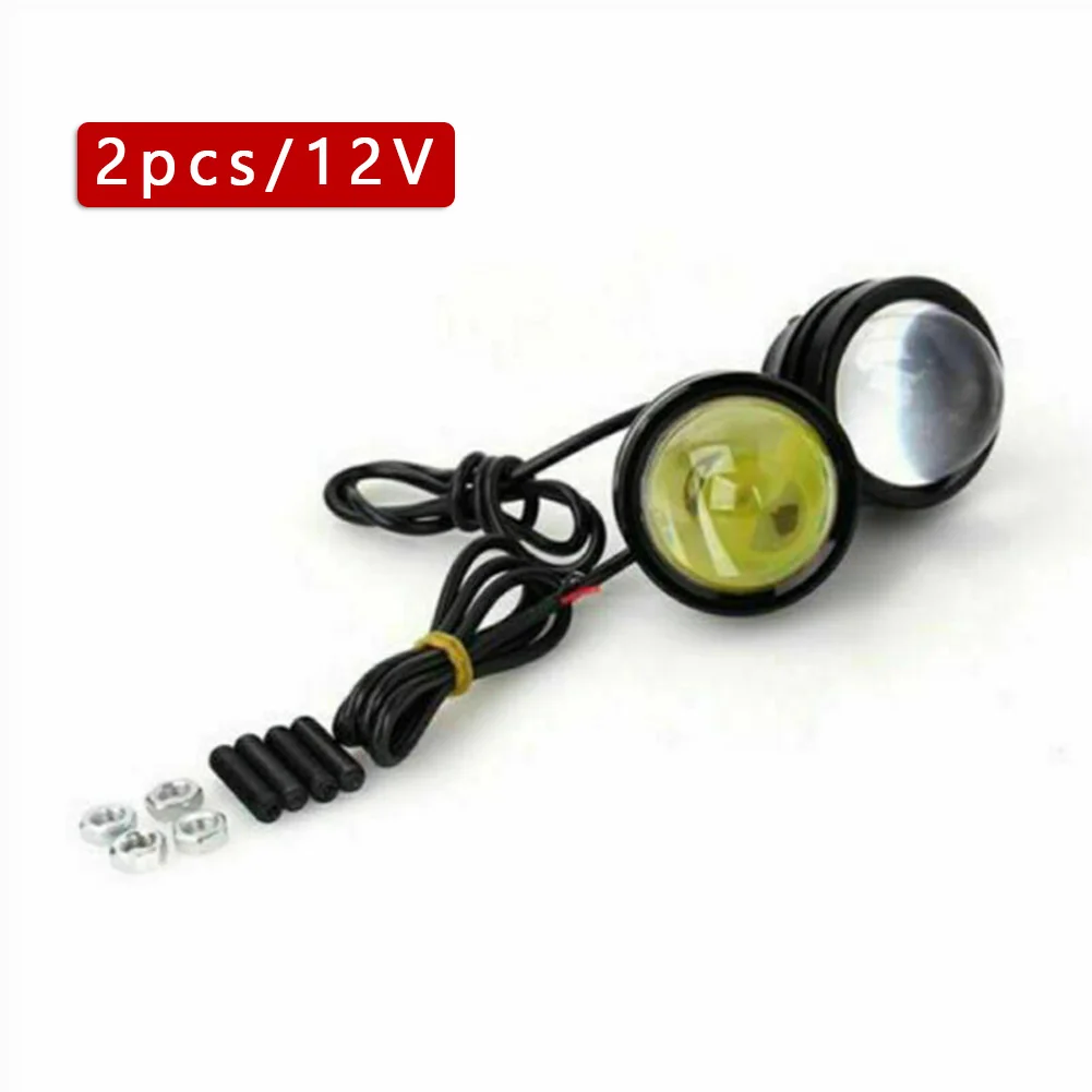 

6000-6500k Daytime Running Light Car Daytime Fish Eye Fog IP67 Lens Light 15W 2x White 45mm*40mm Projector Running