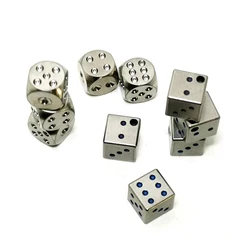 TC4 Titanium Alloy Dice Dice Solid TC4 Six-sided Lucky Iced Cooling Dice Outdoor EDC Gadg Travel Camping Leisureets,A333