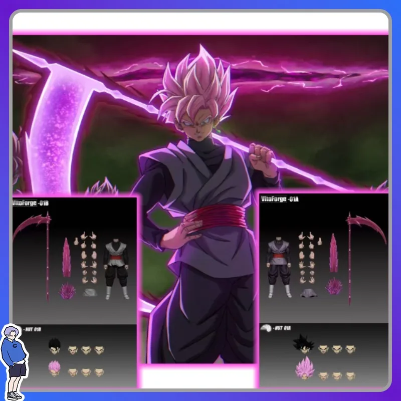 

【New】VitoForge - The Scythe Lord Dragon Ball Black Goku Zamas Super Saiyan Anime Model Figure A Moveable Doll