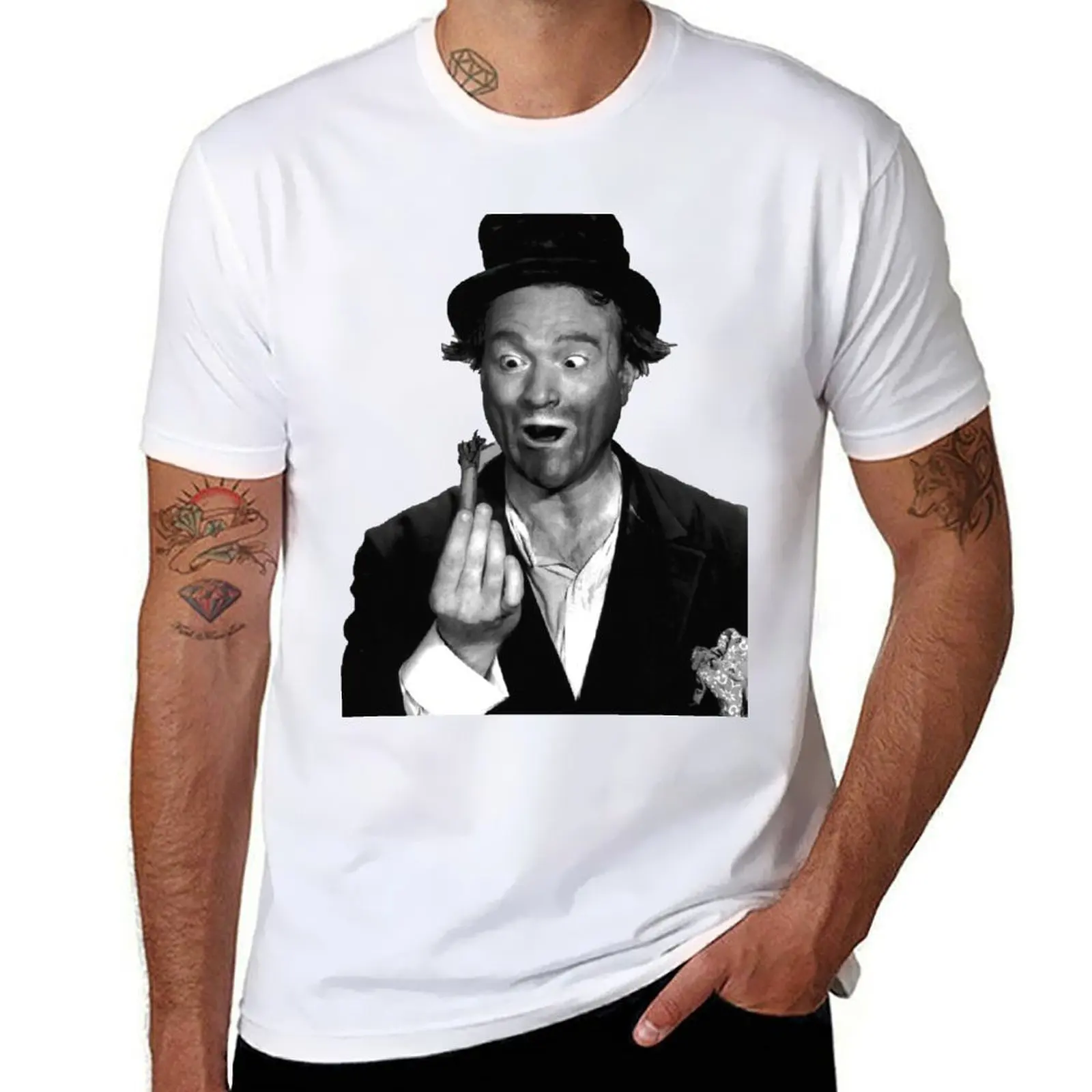 

Red Skelton Hobo with Cigar T-Shirt t shirts with prints g man t shirts for men T-Shirt