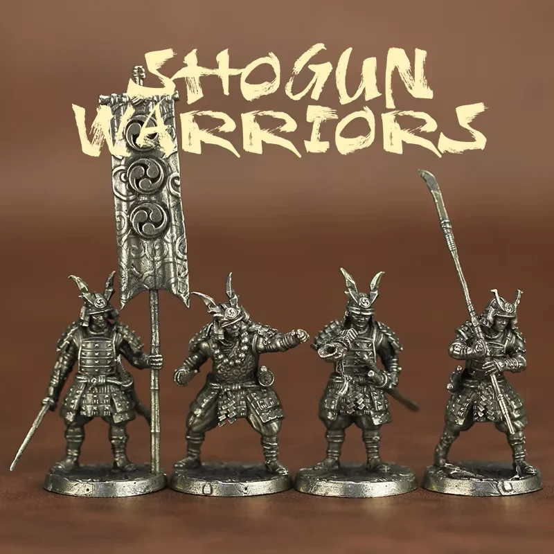 

1 set 21 style new Japanese Shogunate Samurai Soldier Sculpture Copper Miniature for Men Birthday Gifts Figurines Ornament