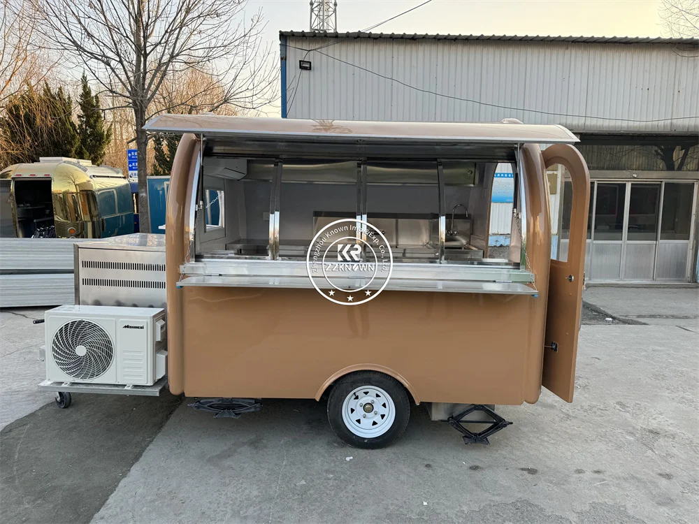 

Customize Food Truck Van Pizza Snack Cart Coffee shop Fully Kitchen Equipments Concession Food Trailer Hot Dog Kiosk