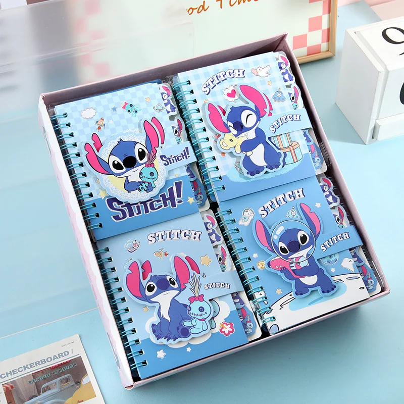 Cartoon Portable Stitch Notebook Cute Cartoon Anime Fashion Journal Notebook Student Stationery Hot Stamping Coil Book Gifts