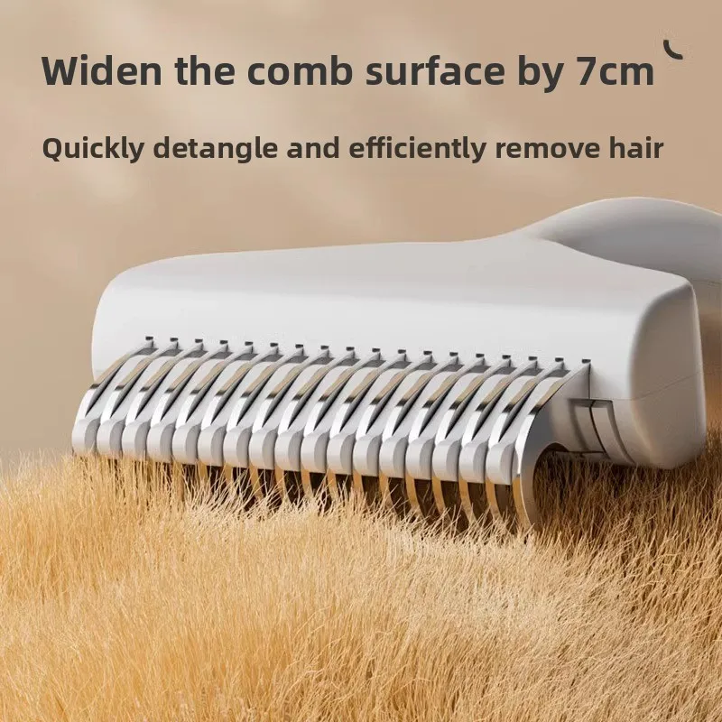 Pet Deshedding Brush Stainless Steel Cat Dog Grooming Tool for Removing Tangles and Loose Fur