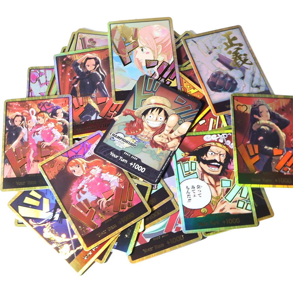 

PROXY Anime One Piece Frosted laser Cards OPCG English version Skill cards，Poster Replica Japanese Game Anime Collection Cards