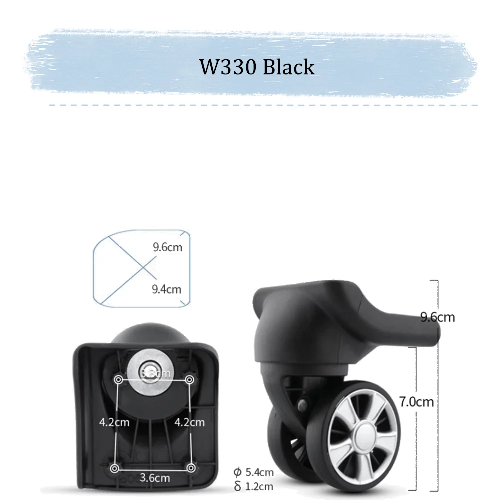 Suitable For W330 Universal Wheel Replacement Suitcase Rotating Smooth Silent Shock Absorbing Wheel Accessories Wear-resistant