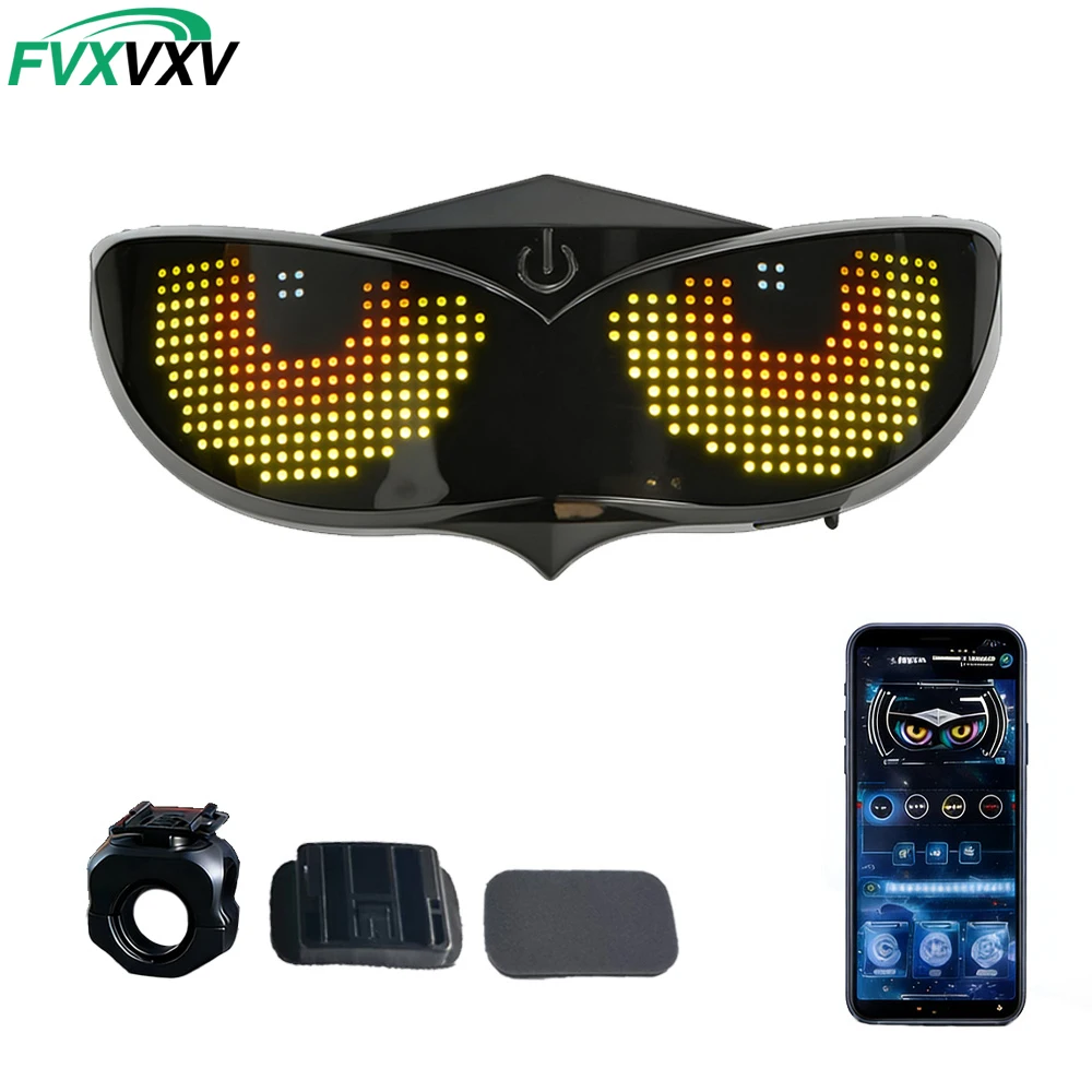 

Smart LED Helmet Display (Without Helmet) - Bicycle Helmet LED Display, Ebike Helmet with App, Cycling Helmets with Turn Signals