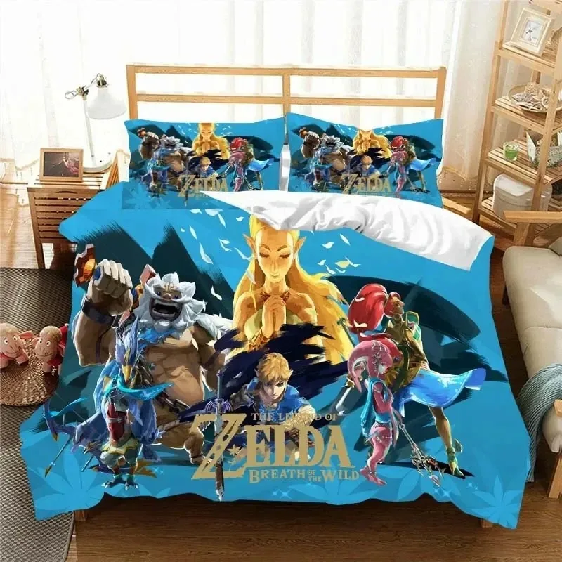 

Z-Zelda Pattern Quilt Cover Pillowcase Bedding Two or Three Piece Set Multi Size Comforter Set Duvet Cover Bedding Sets