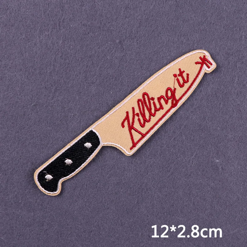 Flamme Schädel Patch Kleidung Punk Bestickt Patches Für Kleidung Eisen Auf Patch Auf Kleidung Thermoadhesive Patches Jacke Abzeichen DIY – Detail 29