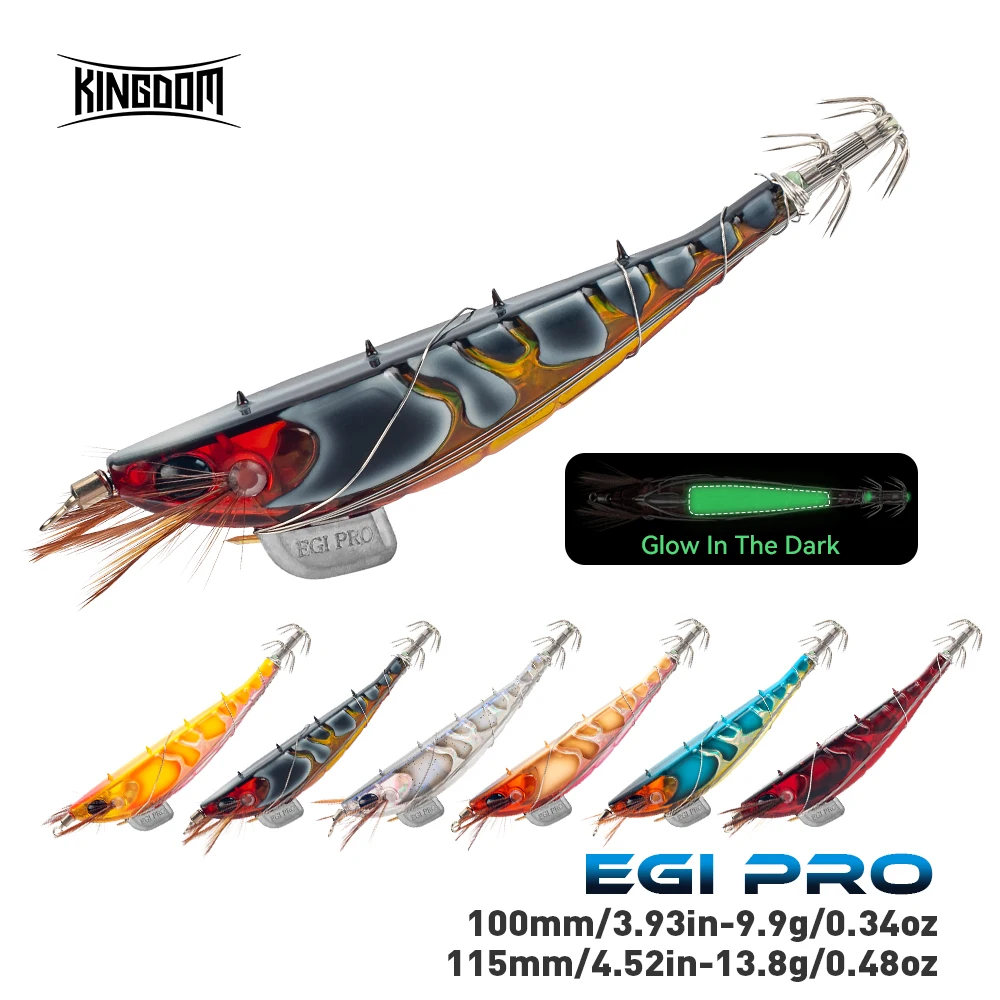 Kingdom Fishing Lure Bandag EGI Pro sztuczna przynęta 100mm 115mm tonący Luminous przynęta na kalmary ośmiornica mątwa morskie przynęty wędkarskie
