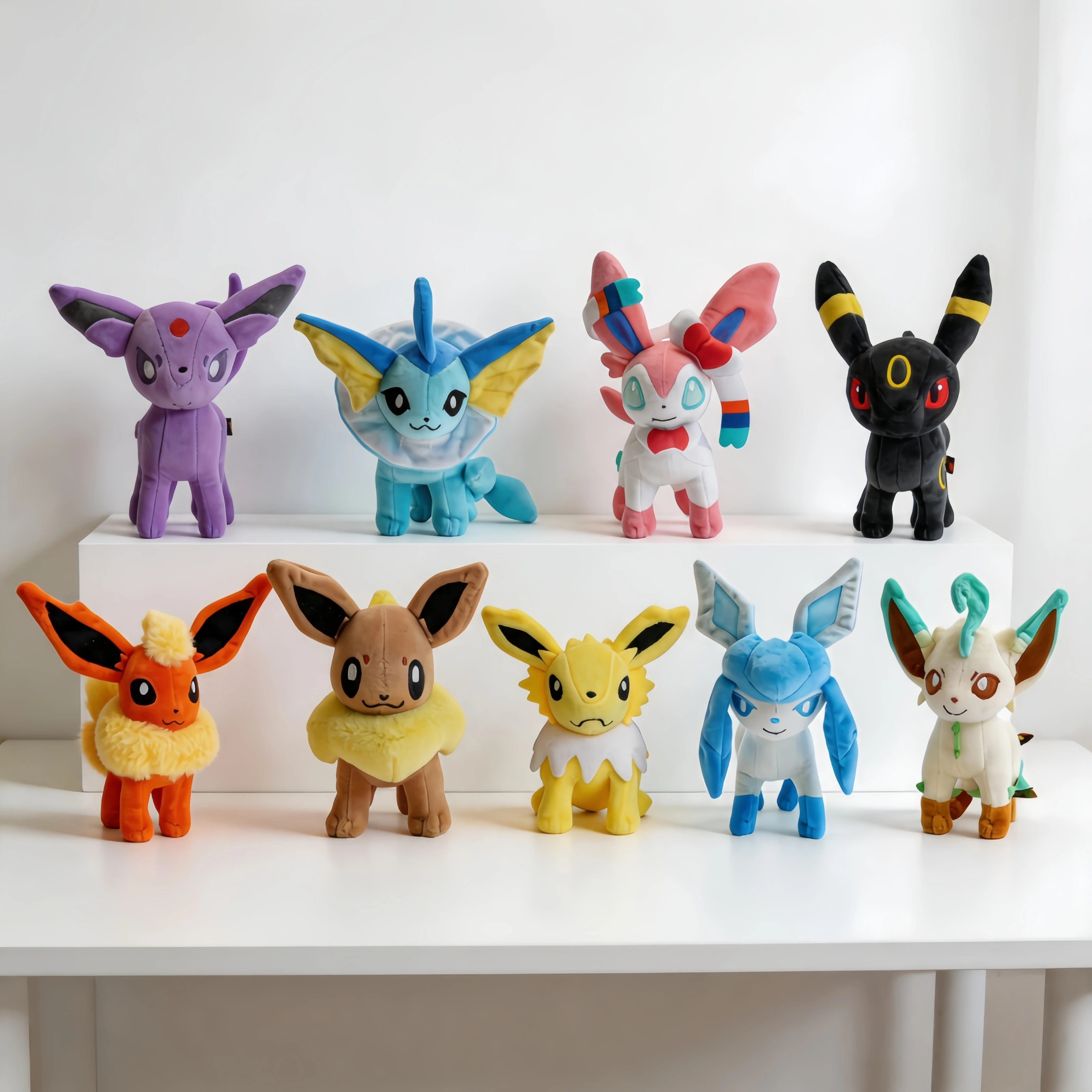 Kombinationsset im Angebot: Die Eevee-Familie Plüschtiere – Sylveon, Espeon, Umbreon, Glaceon, Leafeon, Flareon, Vaporeon Puppen