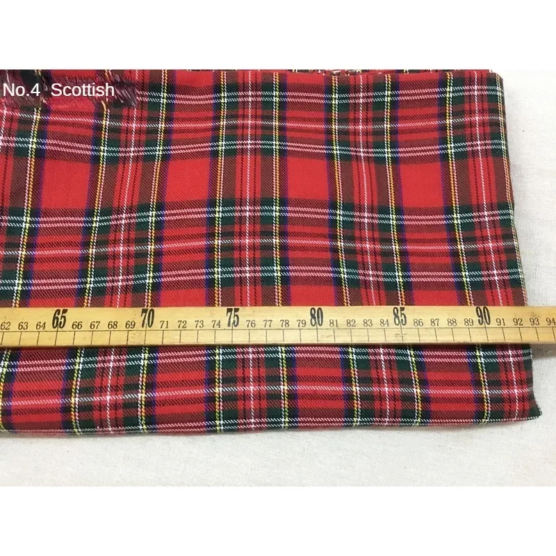 Plaid Fabric Christmas By Meter for Skirt Uniform Dresses Background Diy Sewing Scottish Style Cloth Soft Breathable Comfortable