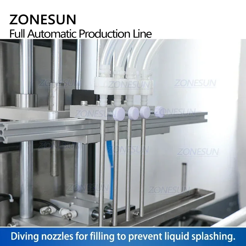 ZONESUN ZS-FAL180R8 Магнитный насос для наполнения и этикетировочной машины для наполнения жидкостью с полностью автоматической поворотной машиной для бутылок