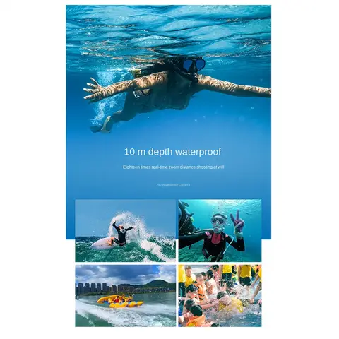 【Hot-Sell】Waterproof Camera D50 Dual Screen Selfie Outdoor Sports HD Diving Underwater IP68 10 Meters Waterproof For Swimming