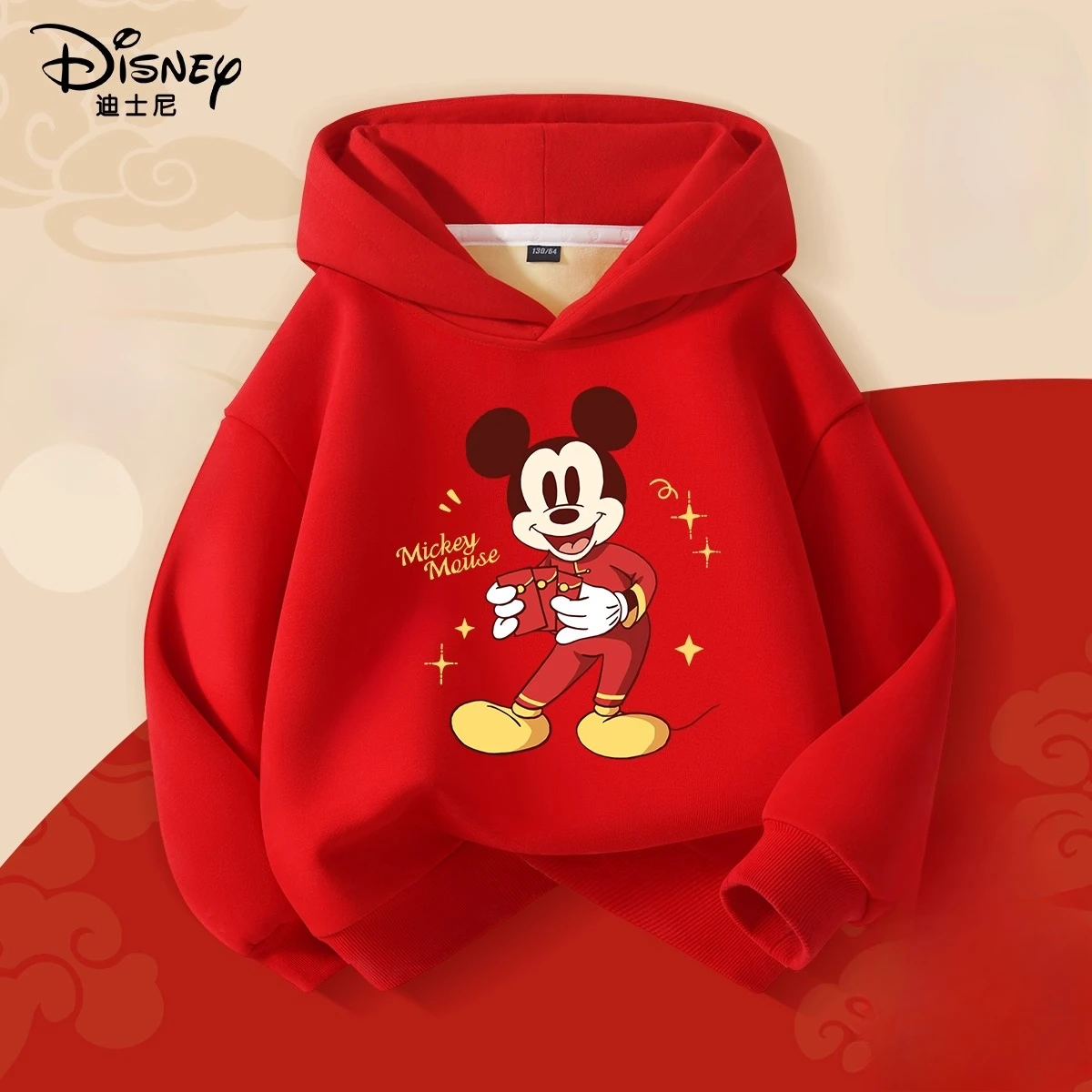 ديزني جديد ميكي طباعة الأطفال مقنعين البلوز صبي فتاة الخريف الشتاء اليومية في الهواء الطلق عطلة ملابس رياضية ناعمة دافئة عادية