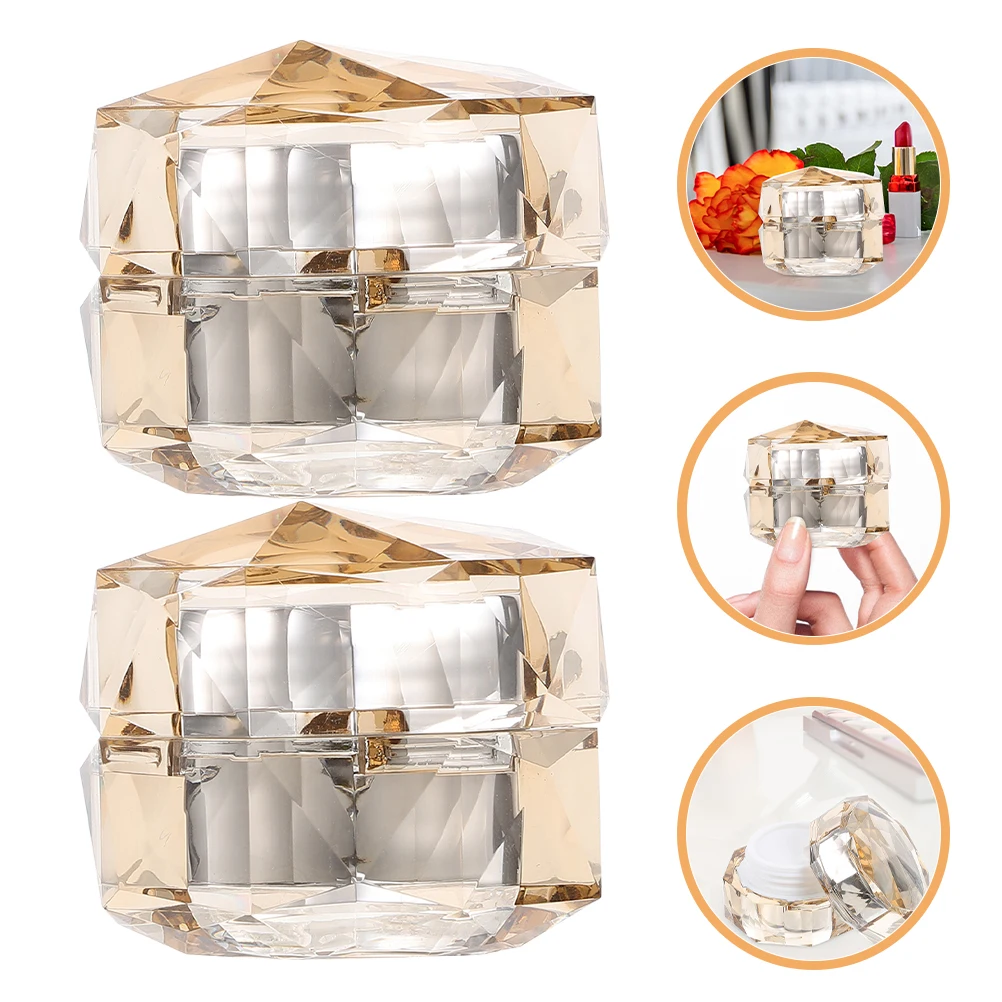 2pcs 30G Acrylic Abs Cream Empty Bottles For Skincare Diy Travel Size Containers Small Jars Lotion Cream Jars With Lids