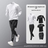 Men's Running Fitness Clothes Marathon Summer Ice Silk Quick Dry Training Cycling Equipment Sports Suit