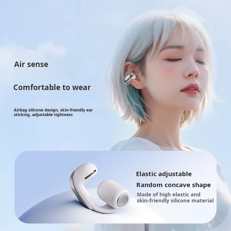 SONY V12 Ear Clip Earbuds Bluetooth5.3 Waterproof Sport Earphone TWS ENC Noise Reduction Headphone HiFi Stereo HD Call Headset