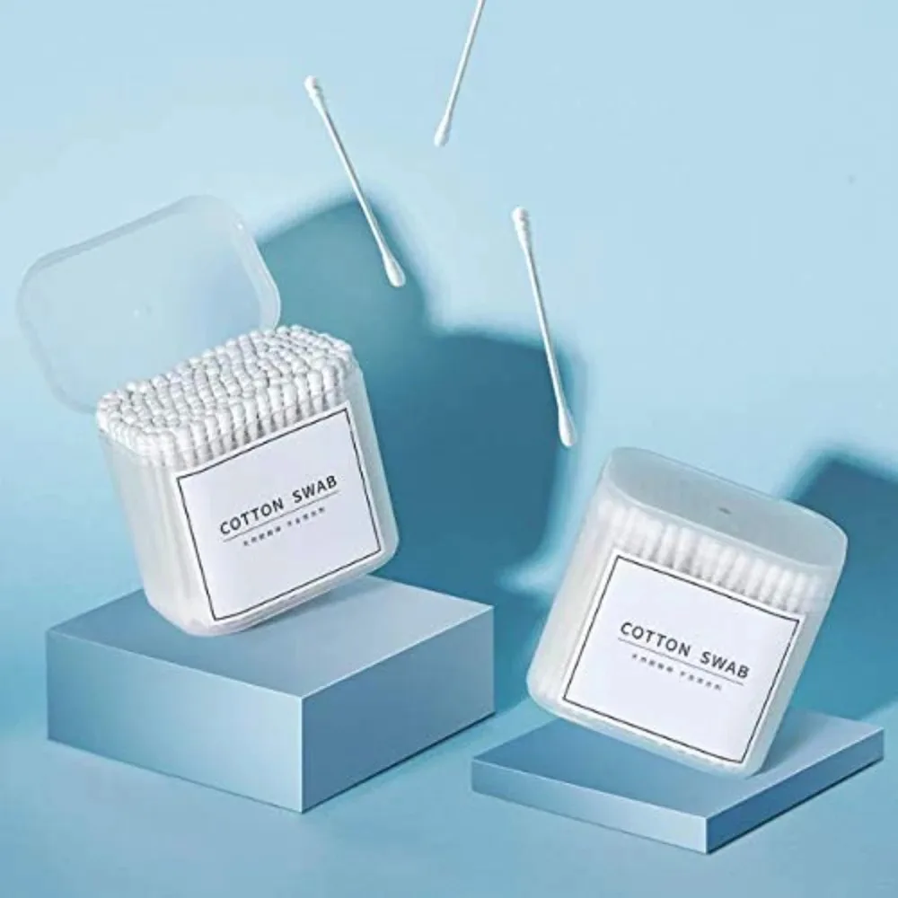 200 Count Disposable Cotton Swabs Double Tipped Spiral Head Multipurpose Safe Sterile Cleaning Sticks