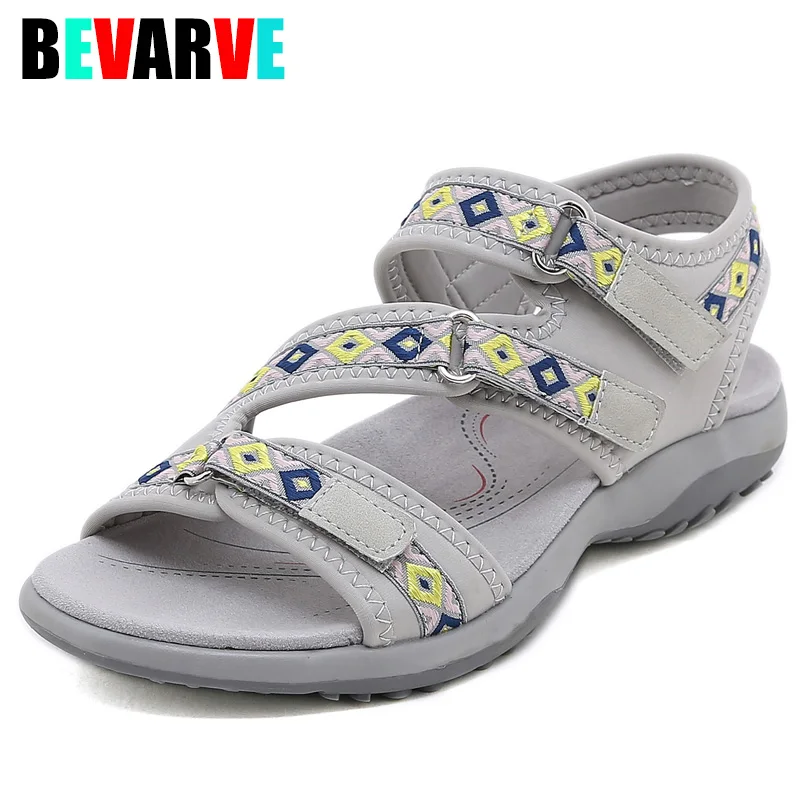 Nuevas sandalias, zapatos para mujer, sandalias suaves para mujer, zapatos para caminar con punta abierta, calzado informal para madre