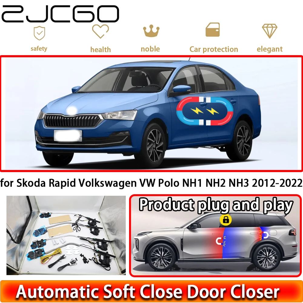 

for Skoda Rapid Volkswagen VW Polo NH1 NH2 NH3 2012-2022 Soft Close Door Power Closing Latch System Auto Pull Door Easy Close