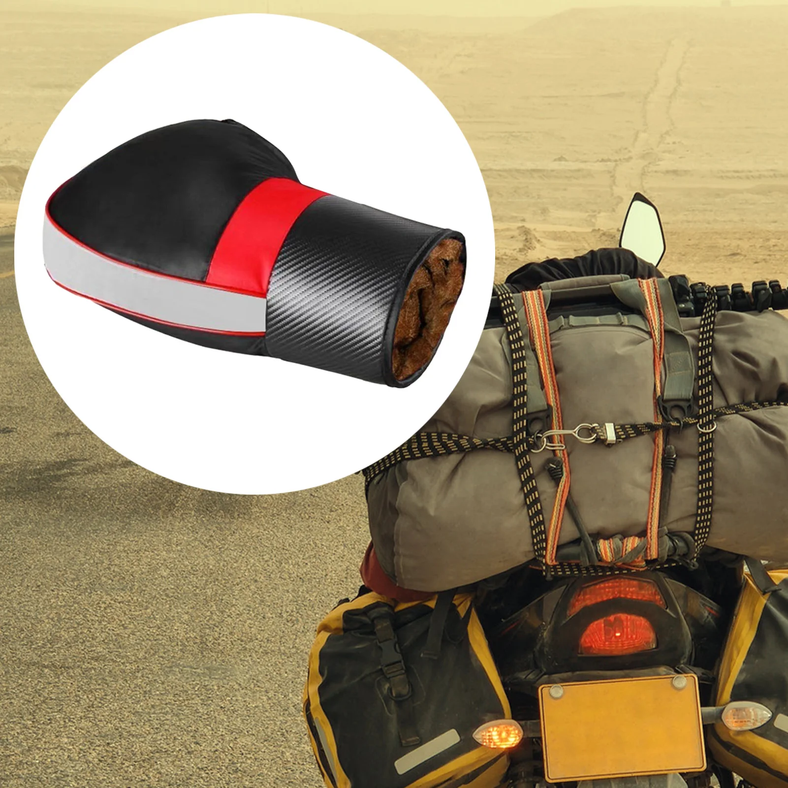 أغطية مقود الدراجة النارية الحراري المقاوم للماء مع بطانة من الصوف وقبضة غير قابلة للانزلاق لسكوتر الدراجة الإلكترونية #2