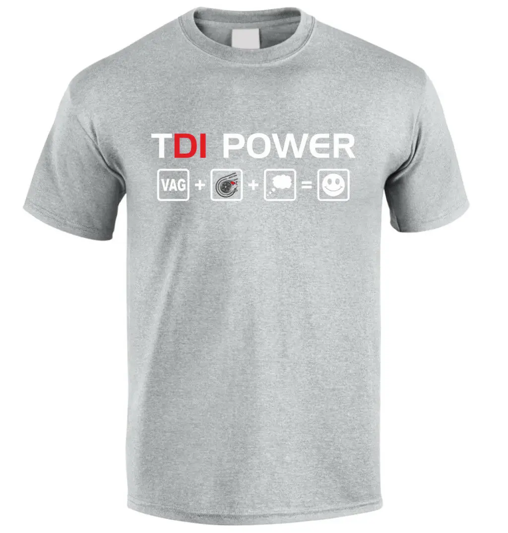 Tdi Power Vag + Turbocharger Fun Fan T Shirt Cool Short Sleeve Christmas Gift A T-shirt for Car Fans