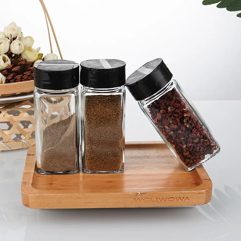 

3PCS Transparent Seasoning Sprinkle Bottle Spice Salt Pepper Organizer Plastic Barbecue Condiment Spices Container Kitchen Tools