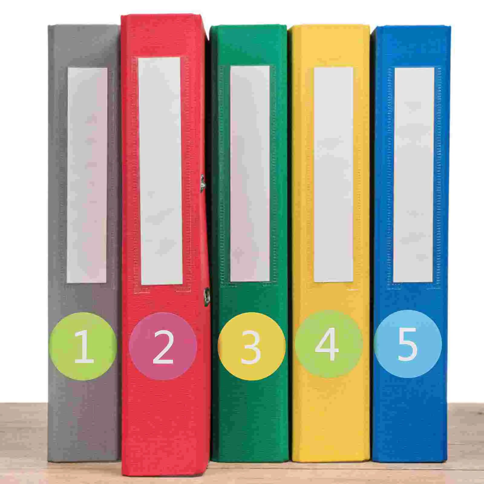 5 Sheets Waterproof Color Number Labels Stickers Pasters Toddler Iridescent Colorful