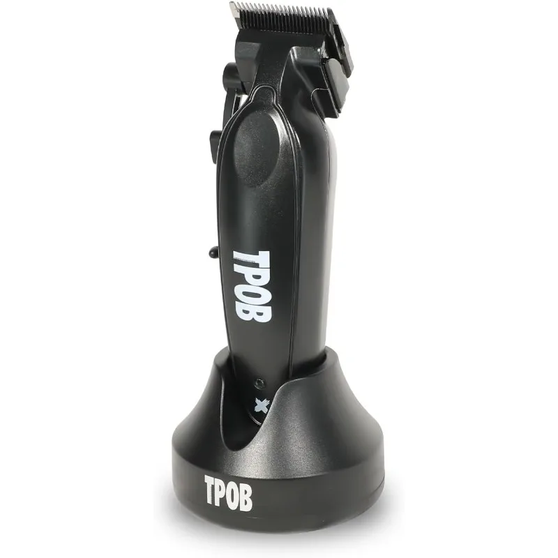 TPOB X Digital Brushless 6800rpm Aparador de cabelo para homens, aparador de lâmina T sem fio recarregável Edgers Clippers, preto