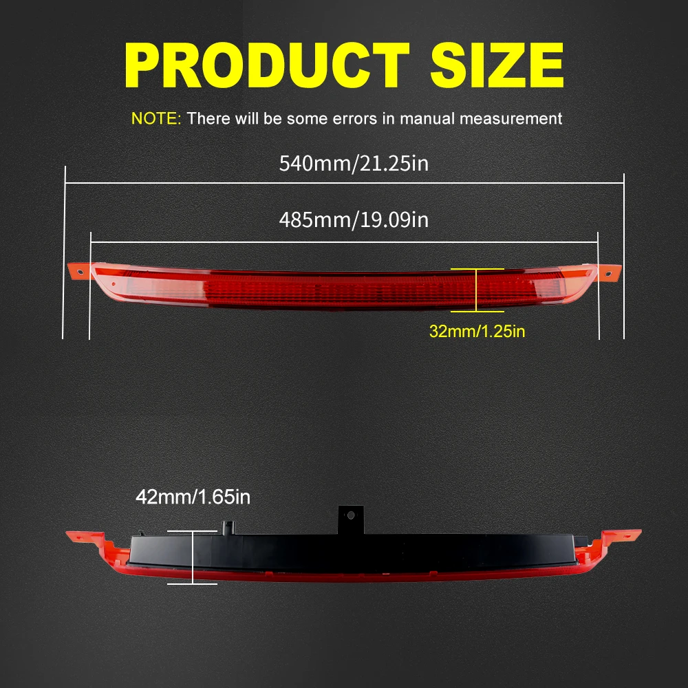 

LED High Mount Third Brake Light for Volkswagen Golf MK7 2013-2020 GTI R e-Golf Hatchback Replacement OEM 5G6945087A