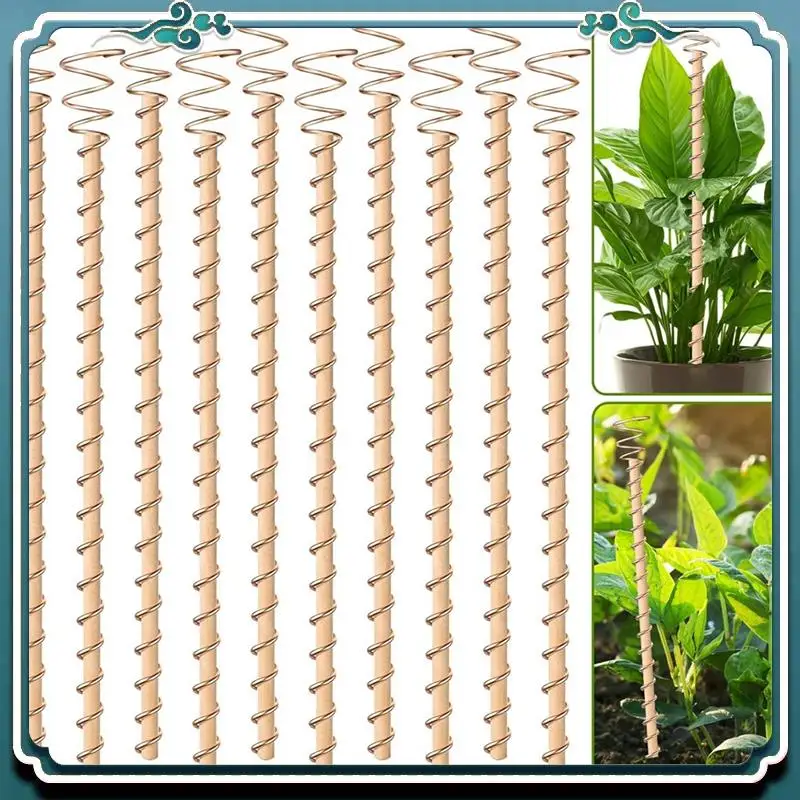 

Premium 10Pcs Electroculture Plant Stakes,12 Inch Copper Coil Antennas Garden Stakes Electronic Planting For Vegetable Garden Du