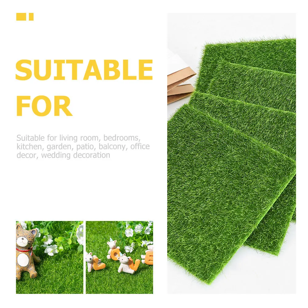 

10Pcs Artificial Grass Mats Lifelike Turf for Indoor Outdoor Decoration Balcony Privacy Shielding Wedding Wall Decor