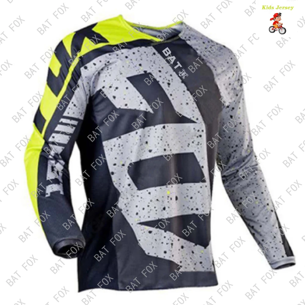 

Kids Off Road Racing T-shirt BATFOX Downhill Jersey MTB Bike Jersey Children's Motocross Jersey DH MX child motocross clothes