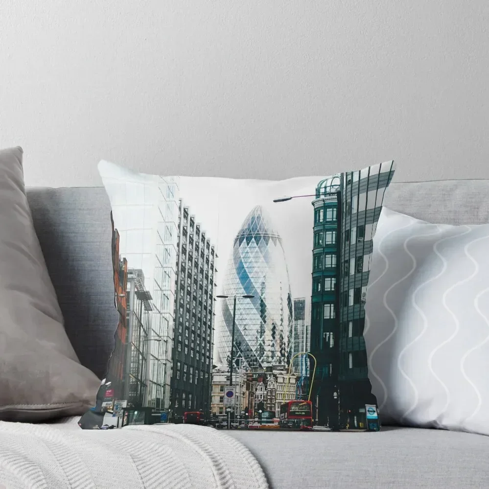 The Gherkin, London. Throw Pillow Anime Luxury Cushion Cover pillow