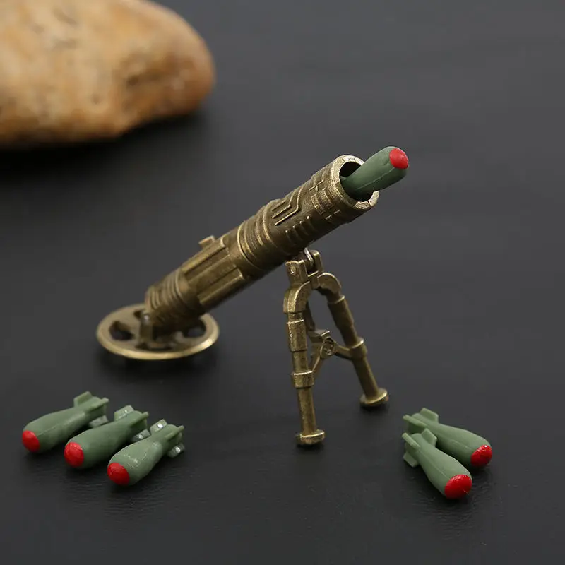 Simulation metal mortar rocket launcher cap pistol cannon boy toy missile launcher children\'s toy gift mini version