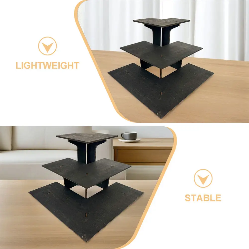 1Set 3 Tier Wooden Retail Display Corner Stand Portable Detachable Table Shelf for Craft Shows Farmers Market Vendor Display