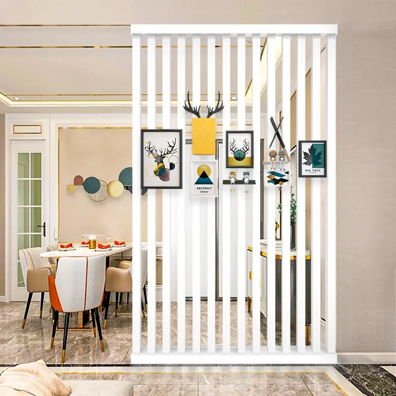 Nordic Style Solid Wood Partition Screen Light Luxury Grille Design Creative Living Room Decoration Modern Simple Entrance
